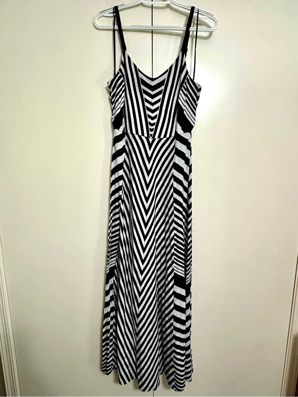 Lilka Mitered Stripes Jersey Maxi Dress